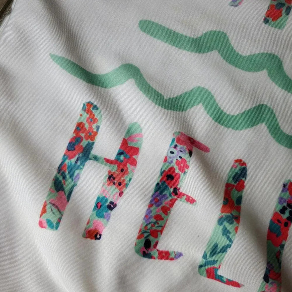 Old Navy Seafoam Green Wave Hello Floral Rash Guard 2 Piece Swimsuit Size 18-24m - Picture 14 of 15